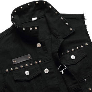 Chaleco Vaquero Informal para Hombre, Estilo Punk Rock, Moda Otoñal, Denim Impermeable, Secado Rápido, Transpirable, Resistente al Viento, Servicio OEM - Product Image 3