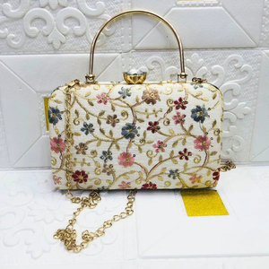 Premium Women Clutch Handbags with <b>Sequin</b> Embroidery, Luxury Evening <b>Bags</b> for Wedding Party and Festive Occasions Bulk Supplier - Product Image 1