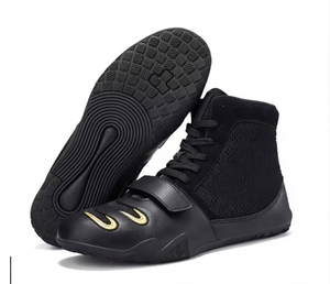 Zapatillas de Lucha Unisex Boxer, de Caña Alta, con Cordones, Parte Superior de Malla, Suela de Goma, Calzado de Entrenamiento de Combate para Invierno, para Gimnasio y Práctica en el Ring - Product Image 2