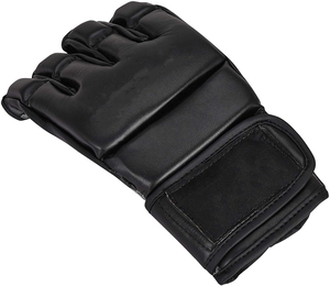 Professional Wholesale Leather Half Finger MMA <b>Gloves</b> 12oz 14oz 16oz Loop Closing Strap Customizable for Training Boxing - Product Image 2