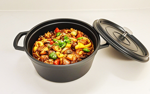 Oval Cast Iron Dutch Oven <b>Pot</b> With Enameled Interior Superior Heat Distribution Tight Sealing Lid Comfortable Heat Resistant - Product Image 6