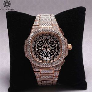 Reloj de Lujo Charm_Jewells de Acero Inoxidable con Movimiento Mecánico, Caja de 40 mm, Esfera Luminosa, Fecha Automática, Botón de Fecha, Cierre Oculto - Product Image 1