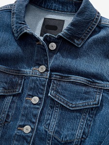 Veste en jean bleu classique personnalisée 2026 pour femme, style décontracté basique, directement de l'usine - Product Image 3