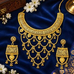 Juego de Joyería Nupcial Tradicional Turca y de Dubái, Chapado en Oro de 14K, 18K y 24K, Estilo Africano, Venta al Por Mayor - Product Image 2