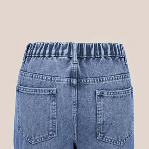 Jean cargo baggy taille mi-haute Y2K pour femme, bleu délavé, coupe large, style skater streetwear hip-hop, multi-poches, techwear - Product Image 3