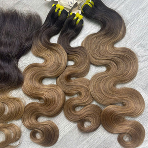 <b>Body</b> <b>Wave</b> Ombre Human Hair Natural Human Hair Wholesale High Quality Raw 100% Human Hair Swiss Lace - Product Image 3