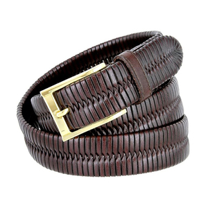 <b>Top</b> Quality Leather Braided Belt Men Smooth Custom Smooth Pin Buckle Belt Business Trending New Fashion Wear Belts - Product Image 6