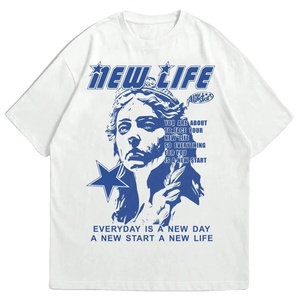 Camiseta de Hombre 100% Algodón 220GSM al por Mayor, Impresión de Serigrafía con Logotipo Personalizado, Casual, Lisa, Corte Holgado, Manga Corta, Secado Rápido, Anti-UV - Product Image 1