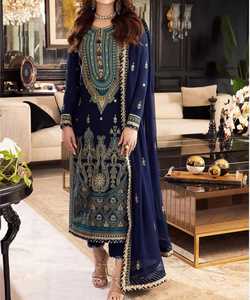 Shalwar Kameez indien/pakistain pour femme, non cousu, service OEM, haute qualité, tendance, extensible, séchage rapide - Product Image 1