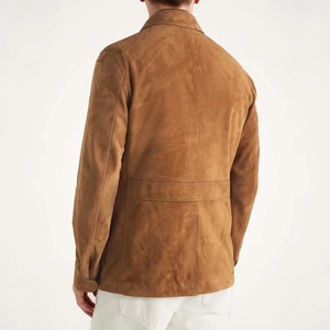 <b>Men</b>’s Brown <b>Suede</b> Field Leather <b>Jacket</b> – Custom Made Fit - Product Image 4