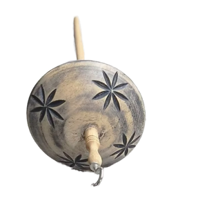 Madera Whorl Drop Spindle fabricante hecho a mano India costura husillo espiral con un gancho de metal y corte para Parque hilo en espiral - Product Image 1