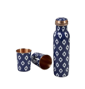 Botella de Agua de Cobre con Estampado Esmaltado, Novedosa Botella de Cobre Artesanal, Suministro al por Mayor de Botellas de Cobre para Viajes y Regalos - Product Image 2