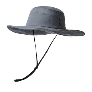 Summer Outdoor Nylon Fisherman Hat Unisex for Cycling Hiking Sun protection <b>Large</b> Brim Quick-drying Breathable Bucket Hat - Product Image 1