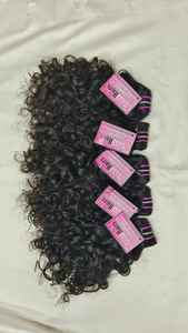 Extensiones de Cabello Humano Remy Indio Ondulado Suave de Una Sola Capa, Mechones de Rizos Apretados, 100% Permanentes - Product Image 4