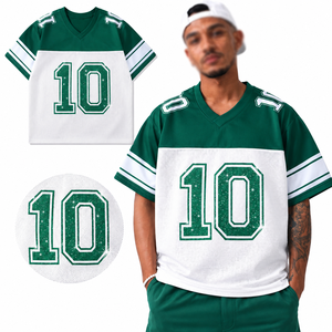 Maillot de football américain personnalisé en mesh, unisexe, coupe oversize, style streetwear, fournisseur en gros d'usine - Product Image 4