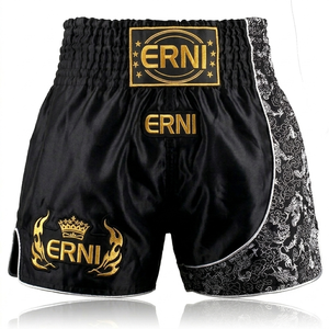 กางเกงมวยชาย ผ้าซาติน กางเกงต่อสู้ MMA กางเกงมวยไทย ระบายอากาศได้ดี กางเกงฝึกซ้อมศิลปะการต่อสู้ - Product Image 4