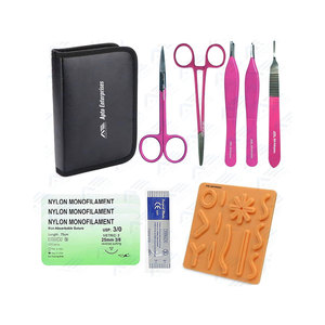 Best Quality Wholesale Medical Suture Practice <b>Kit</b> Complete All In One Stainless <b>Suturing</b> <b>Kits</b> Surgical Medic Instruments - Product Image 1