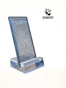 Panel Decorativo Moderno de Vidrio Templado Laminado con Textura de Tela Modelo FB-02 para Escaleras Industriales, Baños, Comedores y Salas de Estar - Product Image 4