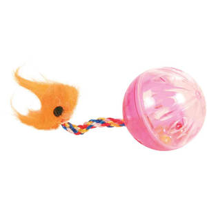 Juguete Interactivo para Mascotas con Movimiento, 2 Pelotas de Plástico con Sonajero y Cola, 4 cm de Diámetro - Product Image 1