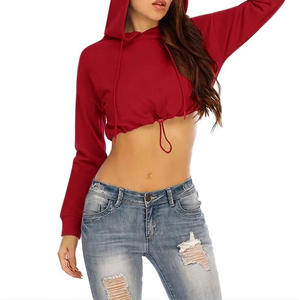 Sudadera con Capucha Formal para Mujer, 100% Algodón, Transpirable, Tejida, con Estampado Personalizado, Cierre Frontal, Color Sólido, para Entrenamiento de Verano - Product Image 1
