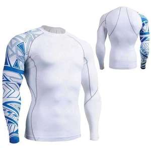 Custom Dry Fit <b>Compression</b> <b>Shirt</b> <b>Men</b> Long Sleeve Rash Guard Gym Tight Athletic Top Printed MMA Bodybuilding Fitness Wear - Product Image 1
