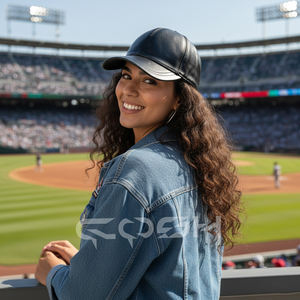 Casquette de baseball unisexe en cuir uni, finition douce, coutures durables, idéale pour les occasions décontractées et les activités de plein air - Product Image 4