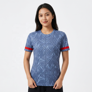 Men's Sublimation Printed T-<b>Shirt</b> O-Neck Short Sleeve <b>Geometric</b> Pattern Quick Dry Sporty Regular Fit Knitted Polyester Jersey - Product Image 2