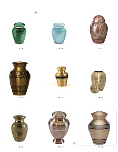 Urna Funeraria Azul con Banda Dorada, Tamaño Adulto, Estilo Europeo, Duradera, Recuerdo para Bebés y Niños, para Artículos Funerarios - Product Image 3