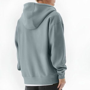 <b>Men's</b> Oversized Hooded Sweatshirt Solid <b>Black</b> Cotton Fleece Casual Pullover Pocket Design Autumn Wear 2026 - Product Image 6