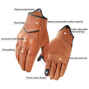 Gants de moto antidérapants, gants de course à doigts complets compatibles écran tactile, pour grossistes d'usine, faible MOQ - Product Image 2