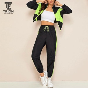 <b>Women</b> <b>Windbreaker</b> Tracksuit Lightweight Training Set Breathable Fabric Jacket and Pants Comfortable Fit Wear - Product Image 4