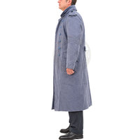 Manteau Trench Homme Élégant Réplique Longueur Standard Poignets Ajustables Doublure Confortable Tissu Léger Coton/Laine