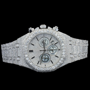 Nueva Colección de Relojes de Hombre de Cuarzo con Incrustaciones de Diamantes Moissanite VVS, Resistentes al Agua, de Moda, Estilo Hip Hop, de Aleación, de Marca - Product Image 1