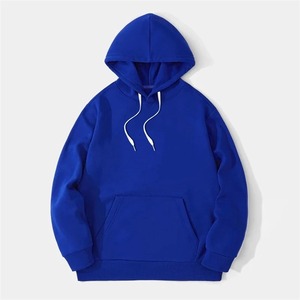 เสื้อฮู้ดผู้ชายสีพื้น ทรงปกติ ผ้าฝ้ายเฟรนช์เทอร์รี่ สวมใส่สบายๆ สำหรับฤดูใบไม้ร่วง สีดำ ขาว เบจ น้ำตาล เทา - Product Image 3