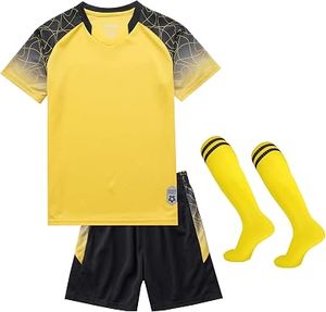 Ensemble de maillots de football unisexe pour adultes, t-shirt et short d'équipe, uniformes 100% polyester, respirant et anti-transpiration - Product Image 1