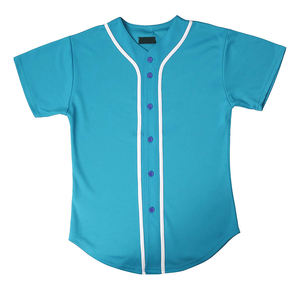 Camisetas de Béisbol Lisas con Impresión Personalizada al por Mayor, Precio Económico, Jersey Azul Sublimado, Unisex, Manga Corta, Logotipo Frontal, Secado Rápido - Product Image 1