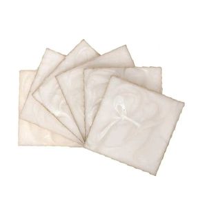<b>Square</b> Resin Coasters <b>Set</b> with Gold Edge Modern Luxury Design Heat Resistant Oil-Proof Eco-Friendly Non-Slip for Tea & Coffee - Product Image 2