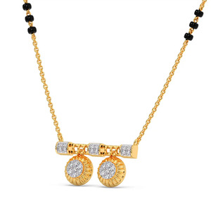 Collar con Colgante Geométrico de Doble Disco y Diamante Cuadrado con Diseño Calado - Product Image 2