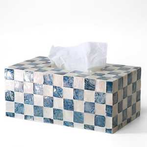 Juego de Caja para Pañuelos y Joyero de Madera Artesanal Ecológica con Incrustaciones de Hueso Pulido, Agrega un Toque Elegante a la Decoración del Hogar - Product Image 3
