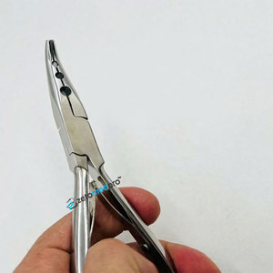 Curved 3 Hole Stainless Steel Pliers for Hair Extensions Clip-in Single Weft Custom <b>Engraved</b> Logo Hair Extension <b>Tools</b> - Product Image 6