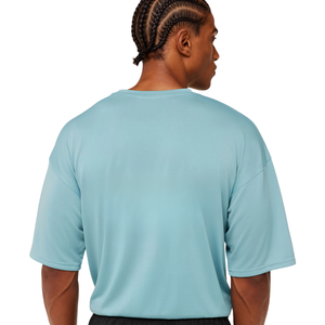 Camiseta Deportiva Oversize para Hombre, Transpirable, de Alto Rendimiento, para Entrenamiento, Ajuste Holgado, Color Azul Turquesa - Product Image 5