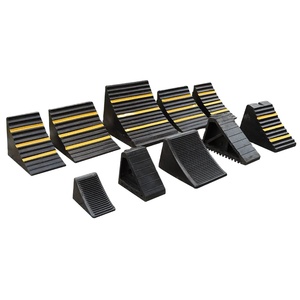 Rueda de goma para almacenamiento de coches, cubierta triangular para tope de coche, cuña grande para estacionamiento de camiones - Product Image 1