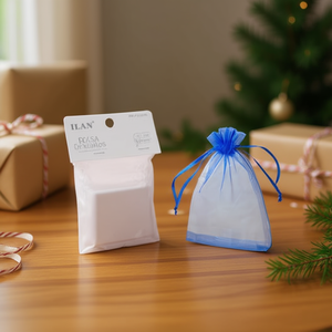 Sacchetti regalo in organza ILAN 10x15 cm bianchi 8 pezzi per regali - Product Image 2