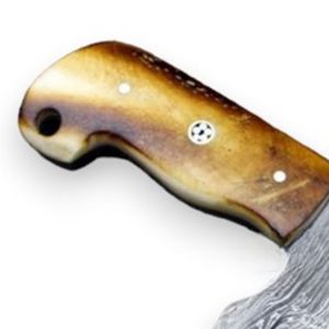 Couteaux de chasse professionnels en acier Damas, couteaux utilitaires de survie à lame fixe pour l'extérieur avec une tranchant de coupe affûtée et une poignée - Product Image 3