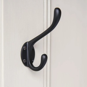 Silver Polished Double Robe Hook <b>Metal</b> <b>Coat</b> <b>Hanger</b> Modern Wall Mount Utility Hook For Entryway Kitchen Bathroom Home Decor - Product Image 5
