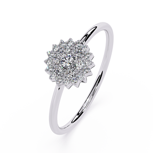 แหวนเพชรทรงกลมคลาสสิก ตัดแบบบริลเลียนท์ ทองคำแท้ 14k เครื่องประดับหมั้นสำหรับผู้หญิง เพชรสี E เพชรเพาะเลี้ยงในห้องปฏิบัติการ - Product Image 6