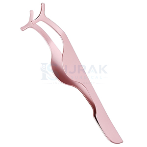 Pince à épiler chirurgicale de précision Ijrak 10 mm en acier inoxydable à pointe lisse pour extensions de cils et application de maquillage des yeux - Product Image 1