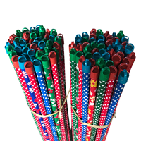 Manche de balai en bois écologique du Vietnam avec motif floral et bâton de balai à pois, durable et imperméable, longueur 20-24 pouces, bonne qualité