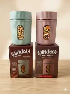 Juego de 6 tarros de especias para cocina con ventana de vidrio, recipientes de almacenamiento de alimentos para encimera y despensa - Product Image 3