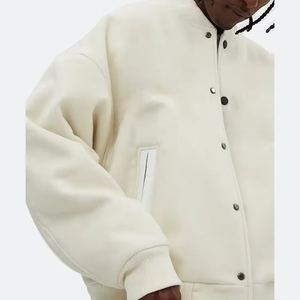 University Varsity <b>Baseball</b> Bomber <b>Jacket</b> Polyester/Cotton Slim Fit Winter Sheep Fur Trim Customizable <b>for</b> College Students - Product Image 6